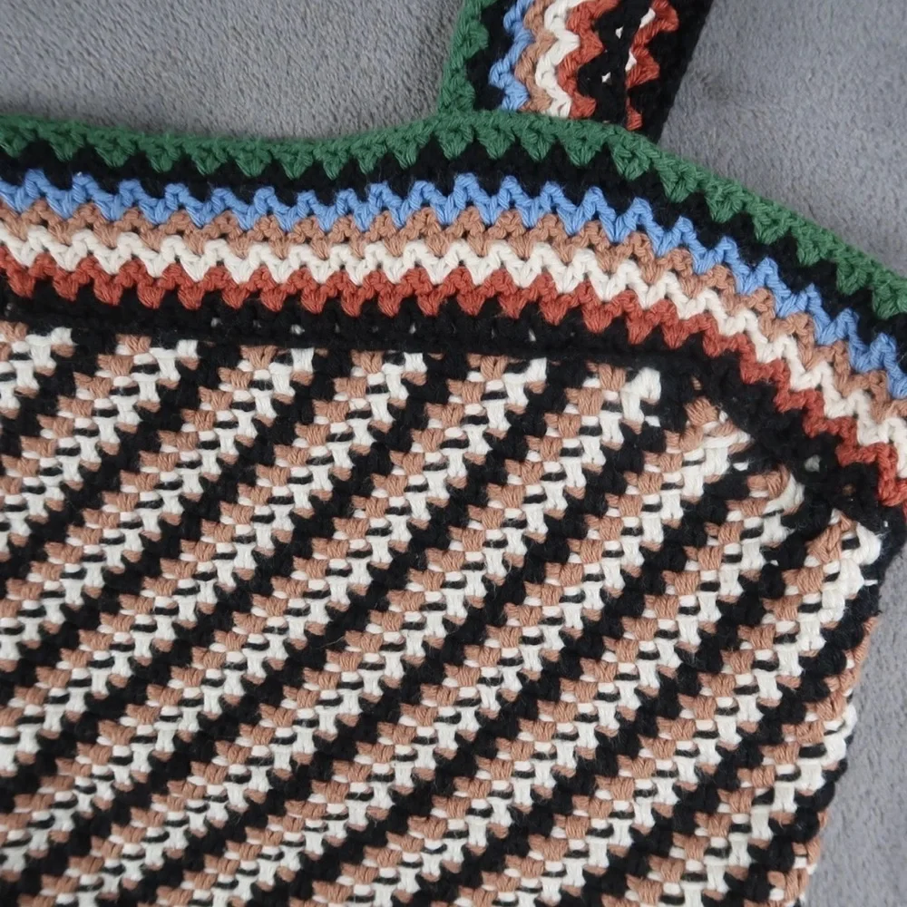 Veronica Beard Womens Livina Knit Cotton Crop Tank Top Brown Medium - Picture 4 of 13